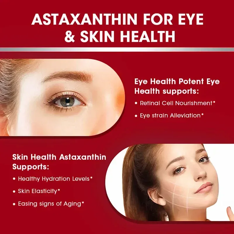 Astaxanthin Capsules Promotes Cardiovascular Health Accelerates Metabolism Antioxidant Supplement Skin Healty — image 5