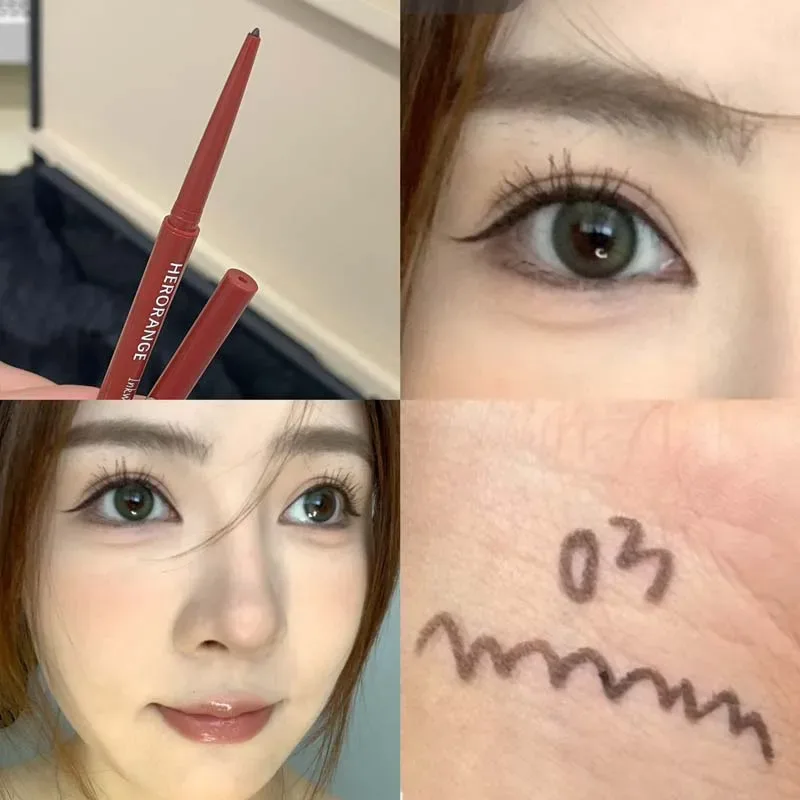 Herorange Glitter Eyeliner Pencil Ultra Fine Tip Smooth Color Enlarge Eyes Daily Light Makeup — image 10