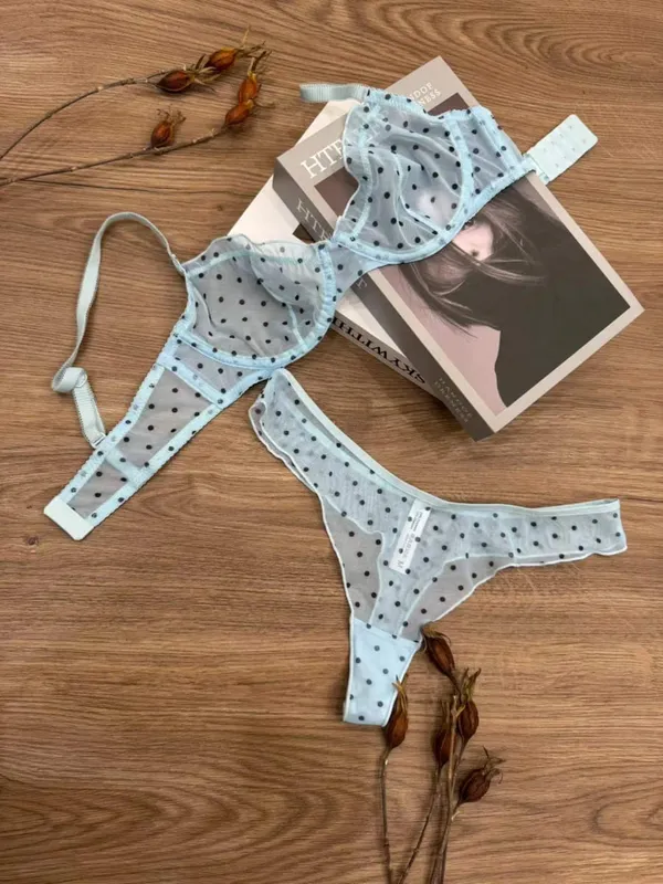 Ultra-thin vintage floral lace underwear large size push up women bra with underpants suit gathering lingerie briefs sets — image 2