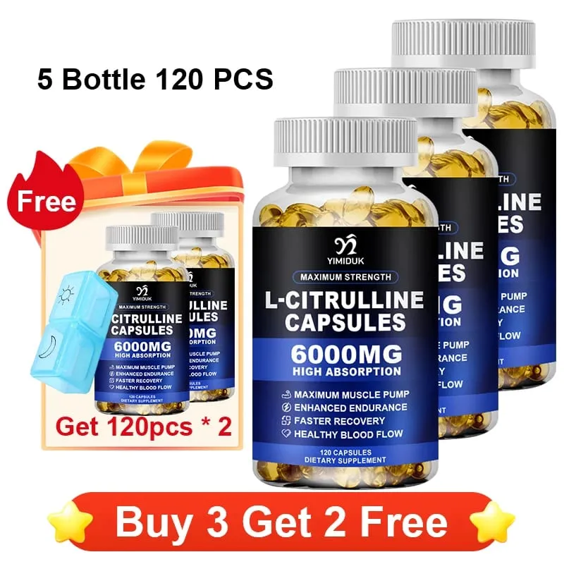 Pure L-Citrulline Capsules Support Circulation Energy Vitality Extend Workout Workout Endurance & Exercise Muscle Recovery — image 8