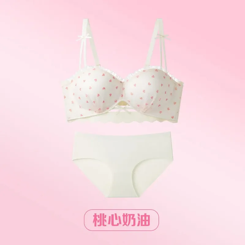 2026 New French Lace Half Cup Bra For Women Small Bust Push Up Enhance Anti Sag Pure Aesthetic Ladies Daily Lingerie Underwear — image 10