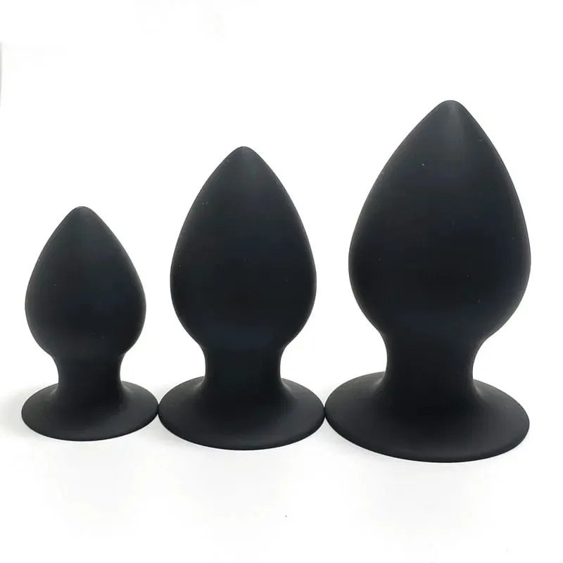 Anal Butt Plug Training Sets 3Size Silicone Sex Toys Anal Butt Plugs Trainer Kit Anal Sex Toys for Men Women Couple Beginners