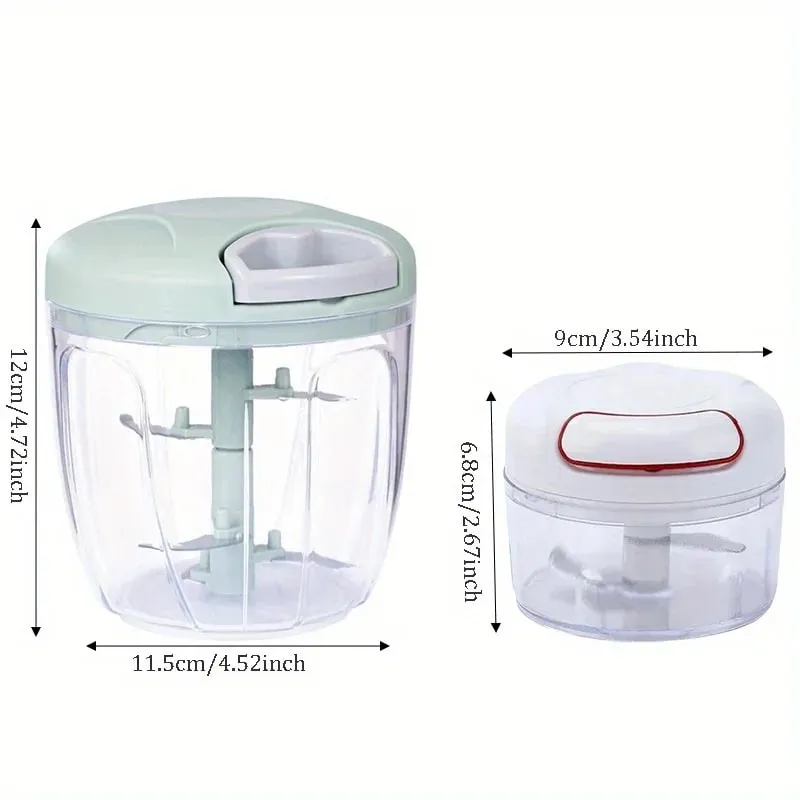 Garlic Mincer Hand Cutter - Hand Pull String Food Processor Vegetable Chopper - for Onion Ginger Fruits Nuts Dishwasher Safe — image 6