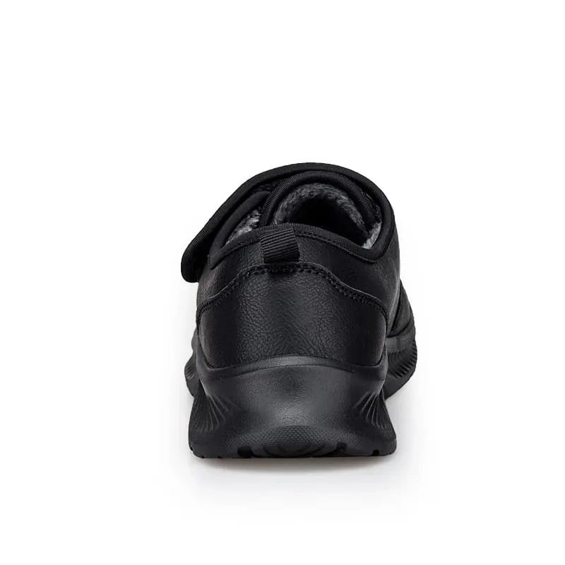 Winter Fur-lined Wide Toe Box Diabetic Shoes for Unisex Soft Leather Sneakers Adjustable Open Orthopedic Shoes for Swollen Foot — image 5