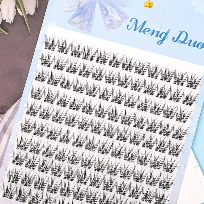 Easy Self Application Fish Tail Manga Cat Eye Lashes 120Pcs Fluffy Natural Long Reusable DIY Starter Makeup Lashes — image 6