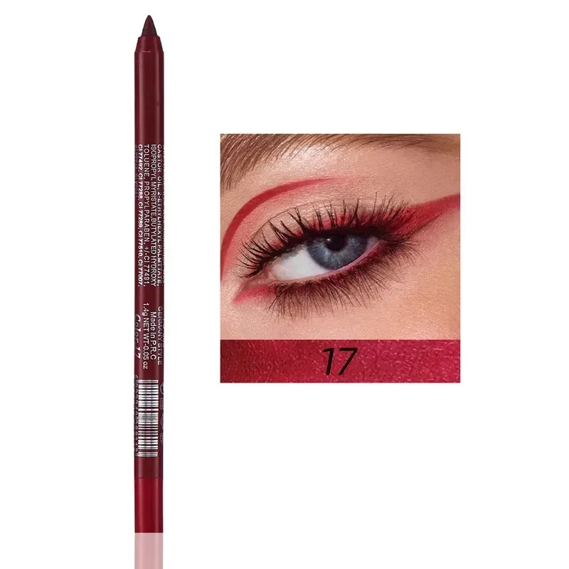 Crayon Eyeliner nacré 17 couleurs, coloré, imperméable, longue durée, mat, lisse, facile à porter, fard à paupières, stylo Eyeliner, maquillage pour les yeux