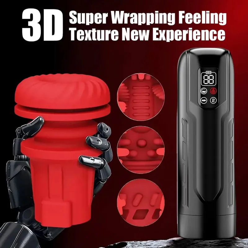 Male Masturbator Penis Pump with 9 Sucking Thrusting Heating Modes Stroker Blowiob Machine LCD Display Adult Sex Toy for Men — image 6