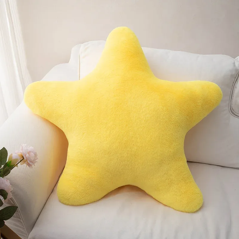 Soft Plush Star Shaped Pillow Decorative Cute Bed Pillow Cushion for Kids Bedroom Living Room - Plush Throw Pillow — image 3