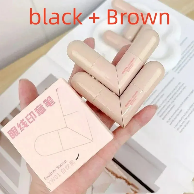 Waterproof Double-Wing Integrated Eyeliner Stamp - Sweat Proof & Long Lasting Easy to Use for Beginners Lazy Makeup Stencil — image 8