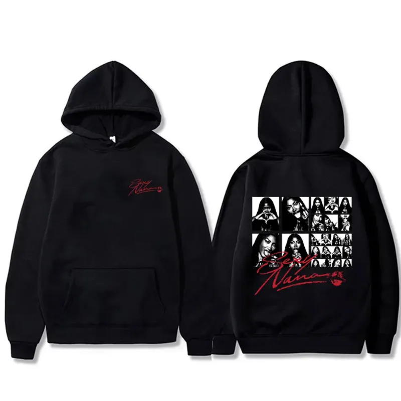 Rapper Aya Nakamura Sexy Nana Hoodie RnBoi My Eyes Only Flashback Sweatshirt Men Women Hip Hop Retro Oversized Pullover Hoodies — image 1