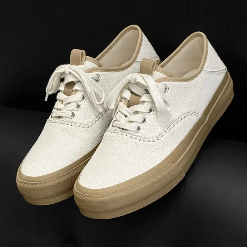 Men Board Shoes Spring Summer Casual Sneakers Moc Toe Stitching Detail Retro Flat Sole Canvas Texture Commute Footwear