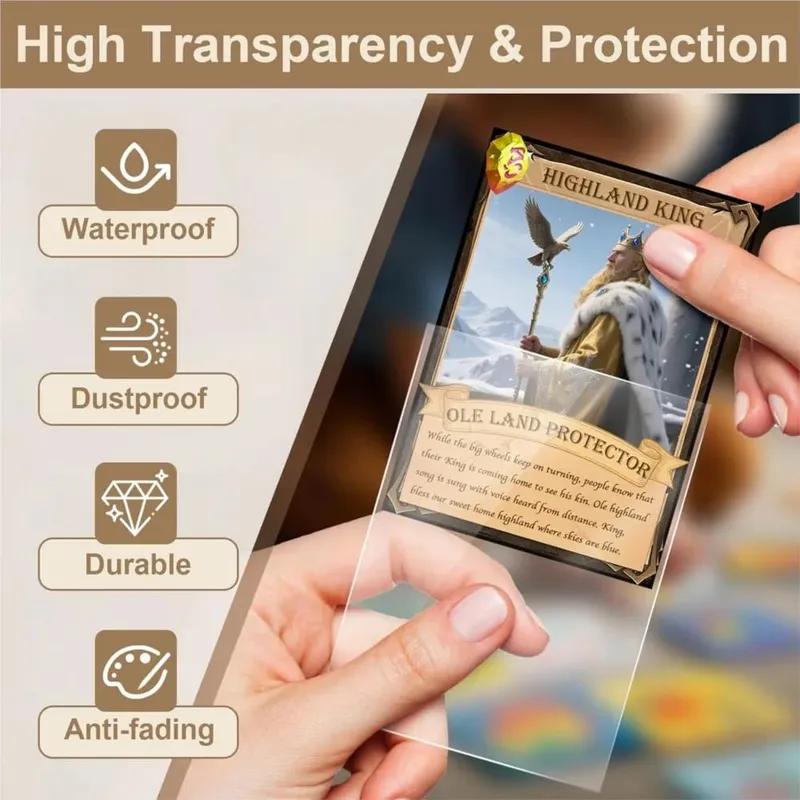 500 Counts Clear Penny Card Sleeves Plastic Soft Trading Card Protectors For Standard Pokemon MTG Baseball Sports Game Card — image 6