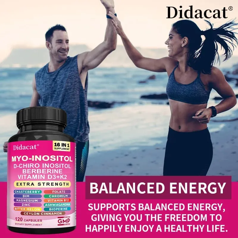 Inositol and D-Chiro-Inositol Vitamin D3+K2 Capsules Support Women's Health Balance Heart Health Promote Skin and Hair Health — image 6