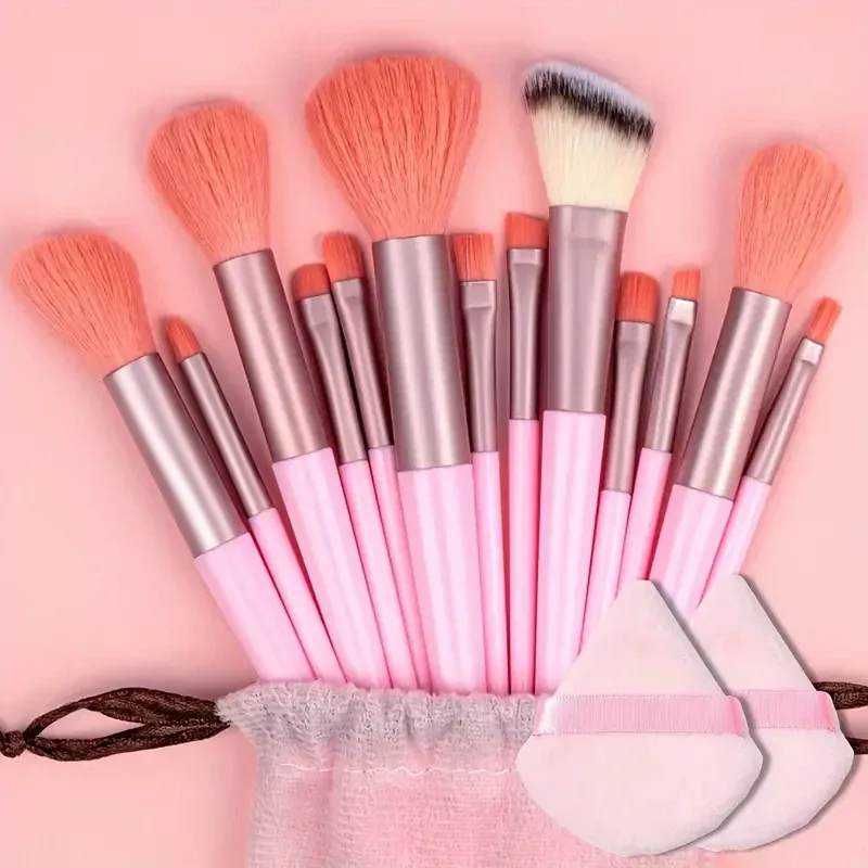 13Pcs Makeup Brushes Tool Set Cosmetic Powder Eye Shadow Foundation Blush Blending Beauty Make Up Brush For Makeup Starters Gift — image 18