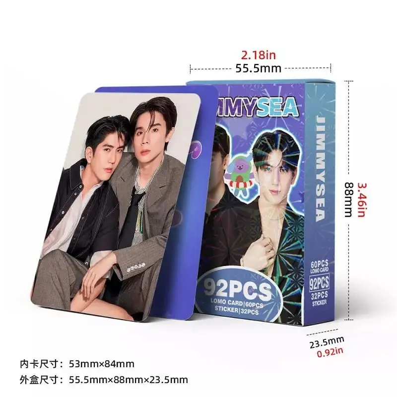 92Pcs JimmySea Thai Star Lomo Cards Double Sided BL Drama Photo Stickers Fans Collection Decor Gift — image 4