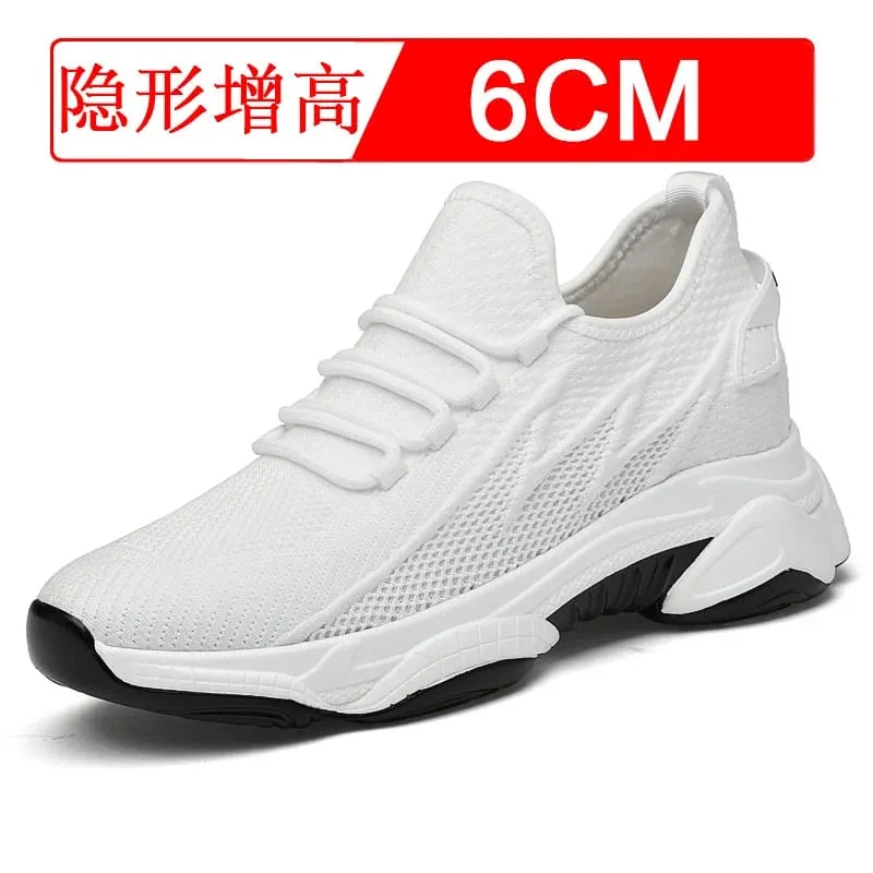 Men's Invisible Height Increasing Casual Shoes 10cm Elevator Breathable Mesh Upper Walking Shoes with Soft Bottom — image 9