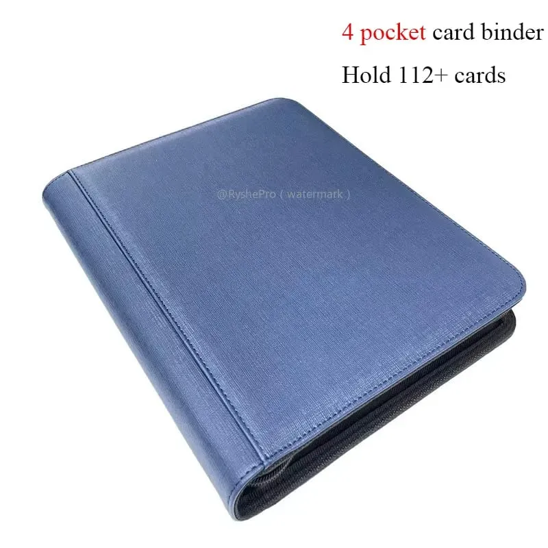4 กระเป๋า Toploader Binders TCG สำหรับ PKM ถือ 112 + 3 "X 4" Toploaders หนังสองด้านกระเป๋าสำหรับ MTG PTCG การ์ด — image 12