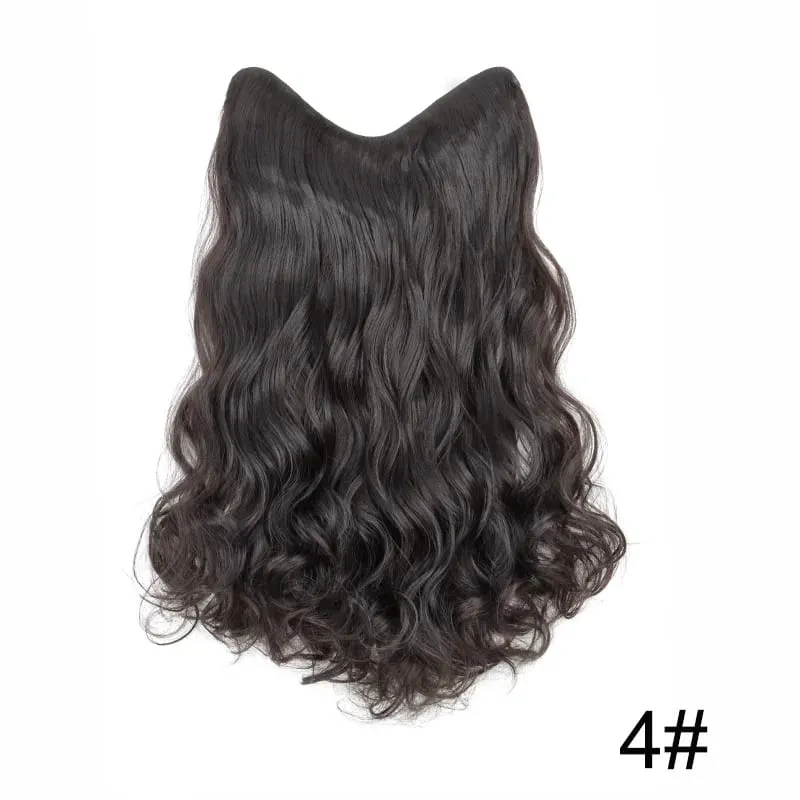 20Inch Synthetic Long Curly Clip In Hair Extensions High Temperature Heat Resistant Fiber Hairpieces for Women Daily Party — image 9