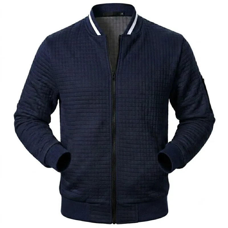 Autumn Men's Full Zip Athletic Sweatshirts Jacket Long Sleeve Casual Coats Men Sports Running Track Jacket Lightweight Outerwear — image 7