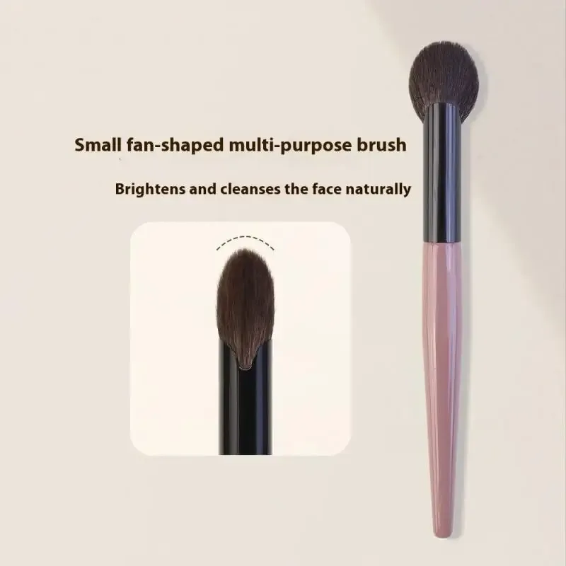 Hot Sale 1 Pcs Small Fan Shape Blusher Brush Powder Blush Cream Liquid Blush Makeup Brushes Precise Blush Brush Makeup Tools — image 4