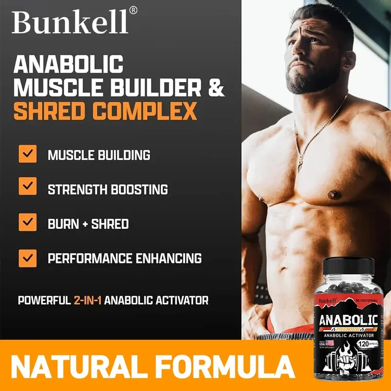 Muscle Builder Capsules - Helps Increase Strength Endurance Protein Synthesis Promotes Faster Muscle Growth Abs Energy — image 2