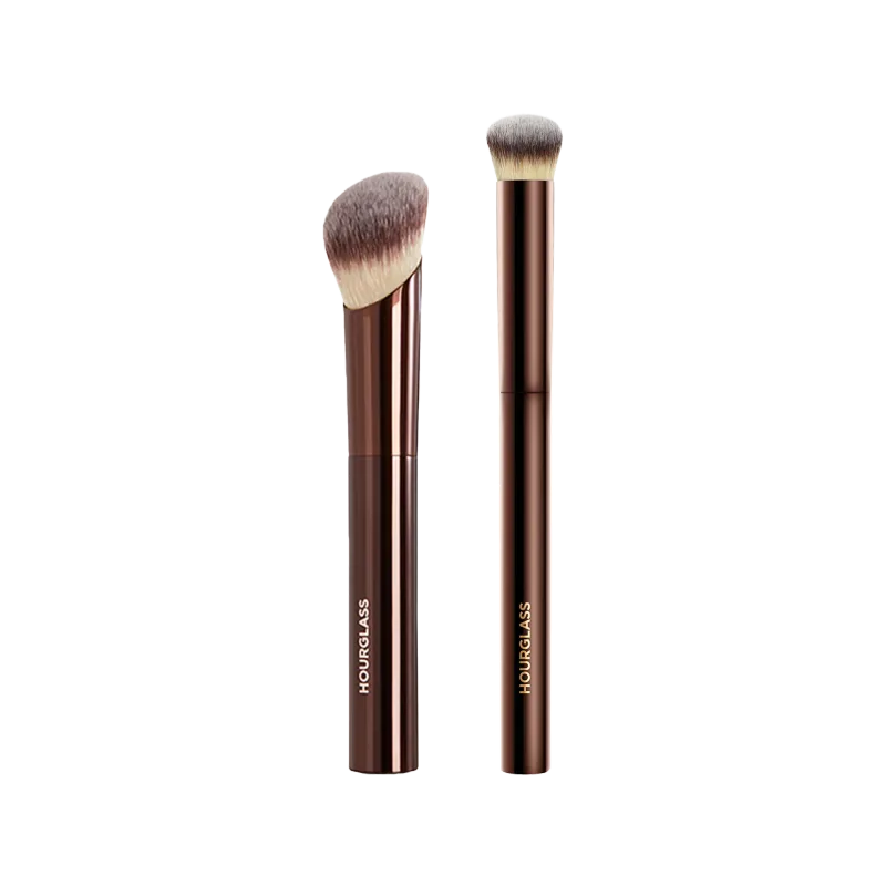 Hourglass Ambient Complexion Brush Set 2pcs Soft Glow Foundation Concealer Makeup Brushes Kit for Seamless Finish