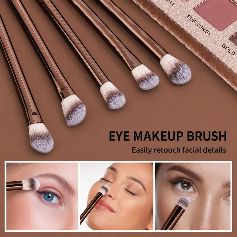18Pcs Professional Makeup Brush Set Soft Synthetic Hair Foundation Powder Blending Eye Brushes With Leather Storage Bag — image 6