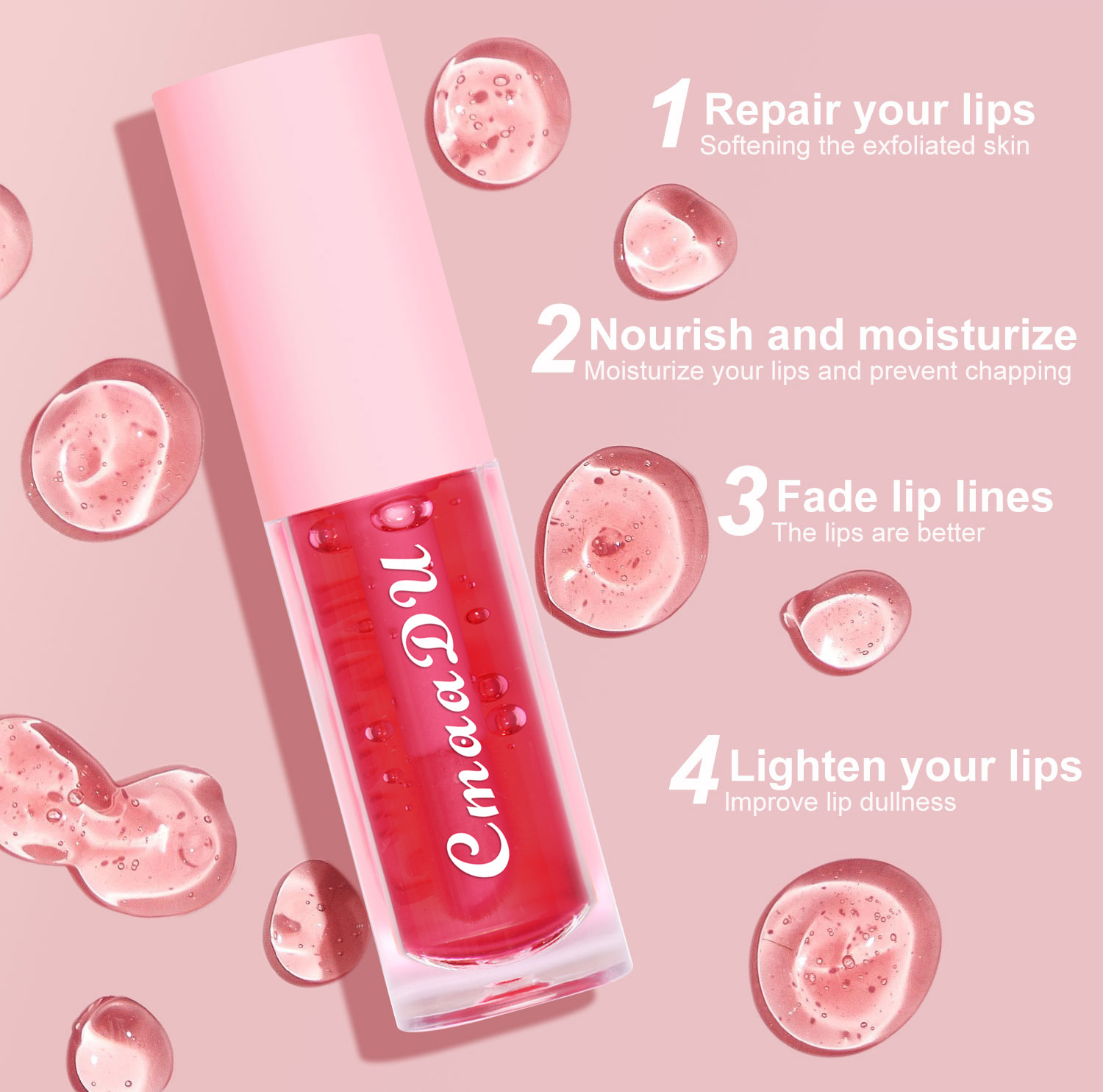 6 Color-Changing Lip Gloss Fruity Scent Moisturizing and Long-Lasting Smooth Hydrating Temperature-Activated Lip tint — image 5