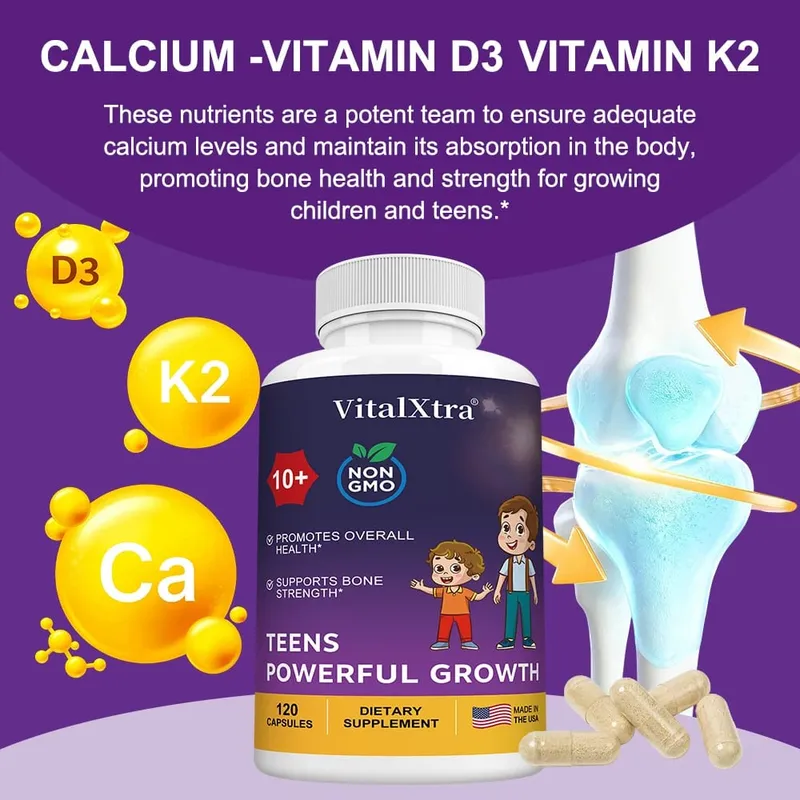 Supplements Capsules Containing Vitamin D3 + K2 Calcium To Strengthen Bones and Enhance Immunity — image 4