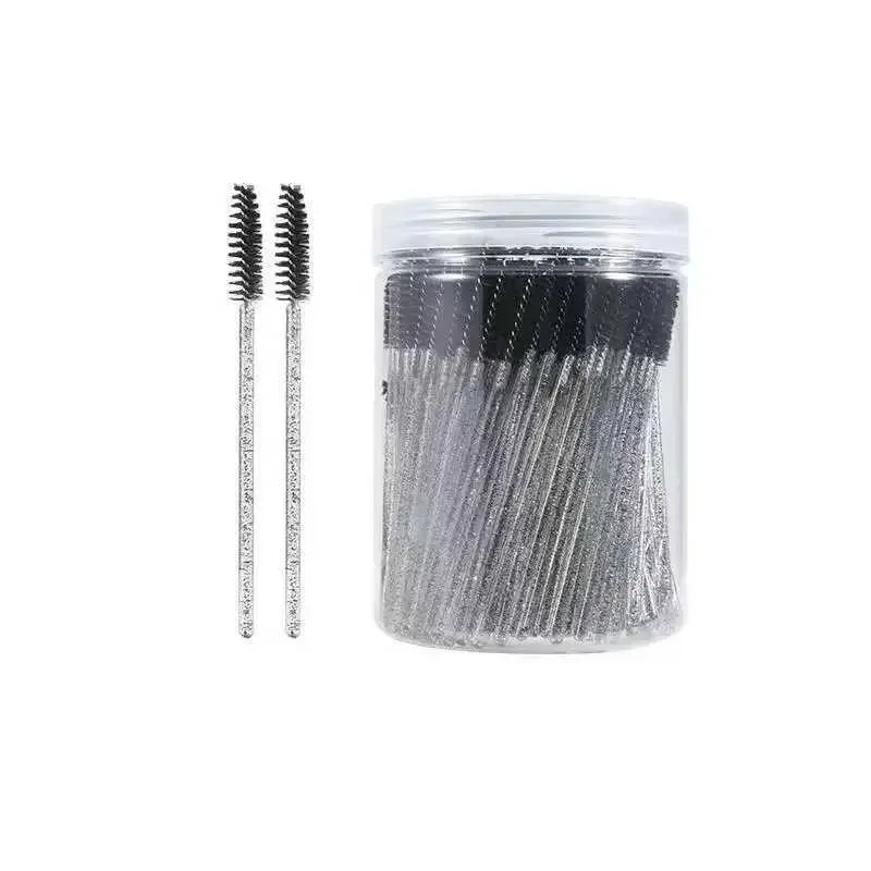50Pcs Disposable Mascara Wands Eyebrow Spoolies Brush for Eyelash Extensions Lash Brushes with Container — image 6