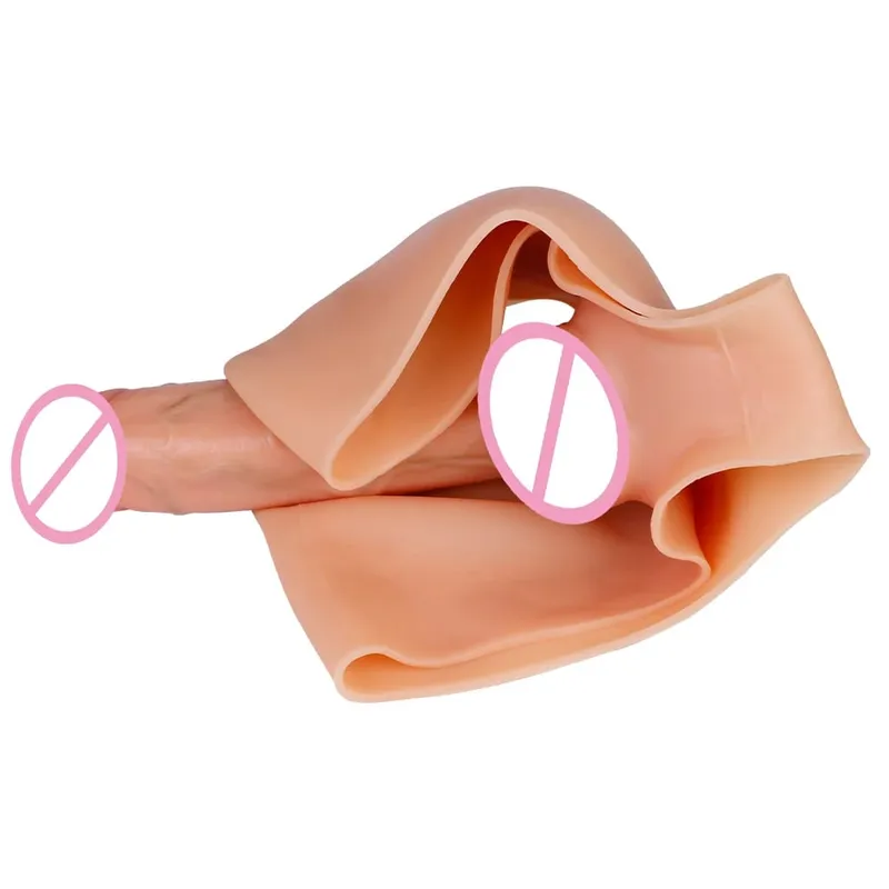 Silicone Strapon Lifelike Dildo Pants Wearable Solid Large Penis Sex Toys For Women Lesbian Couple Sex