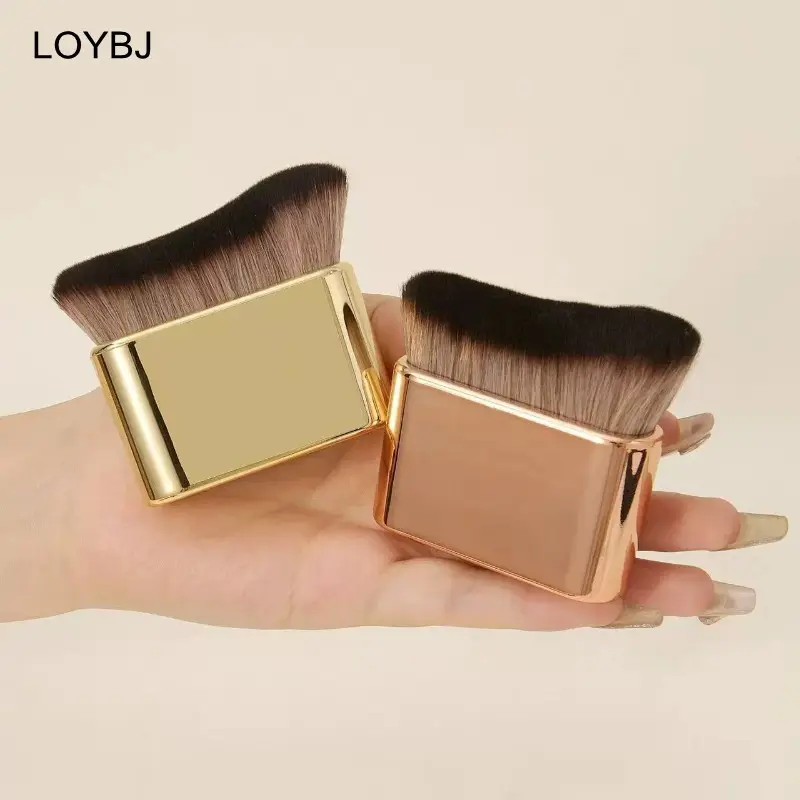 Body Self Tanning Brush Gold Soft Makeup Brushes Portable Self Tan Brush Neck Leg Foundation Sunscreen Cream Applicator Tools — image 1