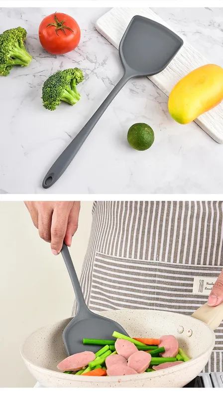 All-in-one silicone spatula kitchen items heat resistant non-stick frying pan spatula household silicone Chinese spatula — image 7