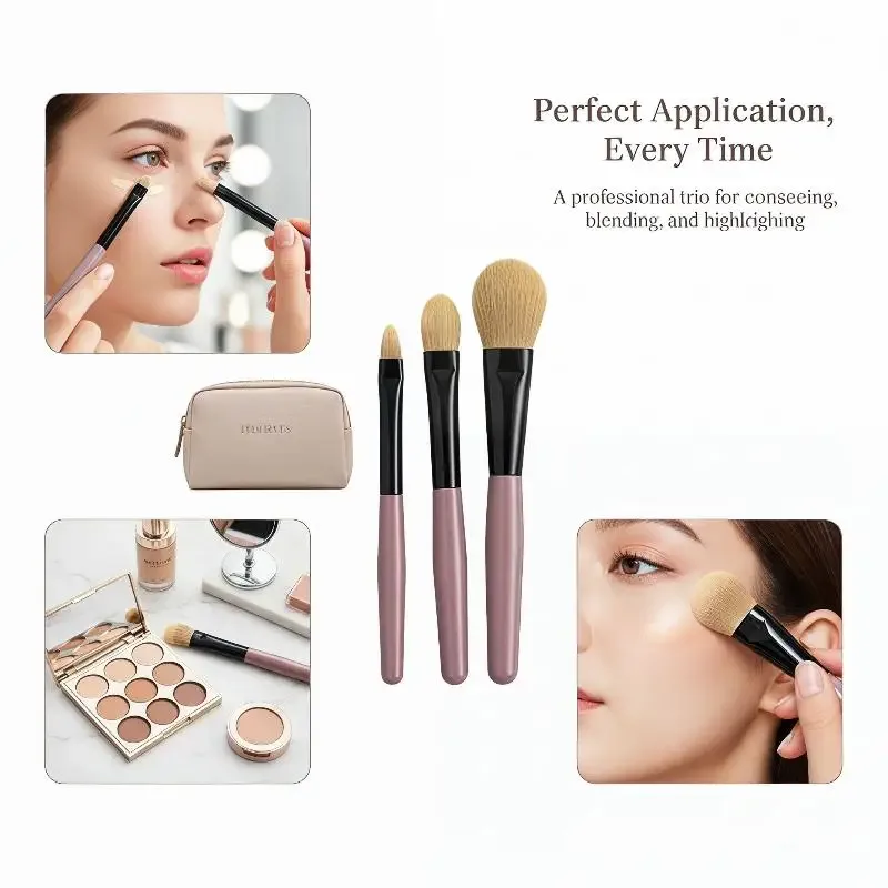 1/3Pc Ultra-thin Foundation Concealer Brush Face Makeup Brus Contour Brushes Brush Makeup Tool Large Medium Small Makeup Brushes