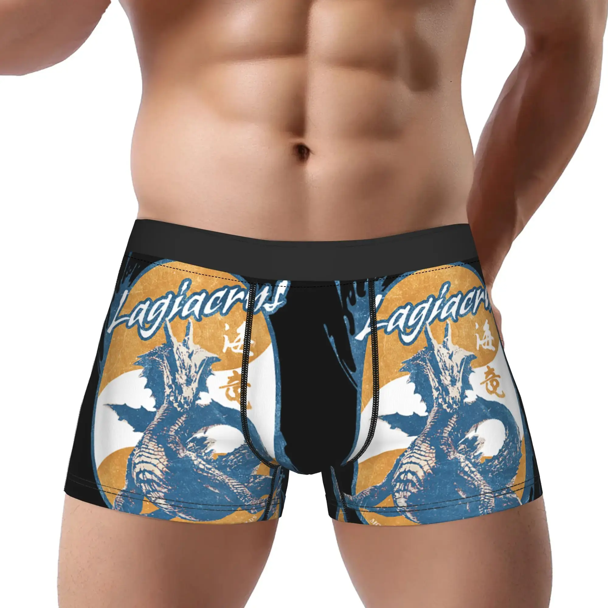 Wilds Lagiacrus BP Monster Hunter Underpants Breathbale Panties Men's Underwear Ventilate Shorts Boxer Briefs — image 1