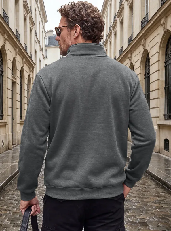 Four Seasons men's full-zip soft-shell jacket with stand-up collar, side pockets, long sleeves and relaxed casual style — image 29