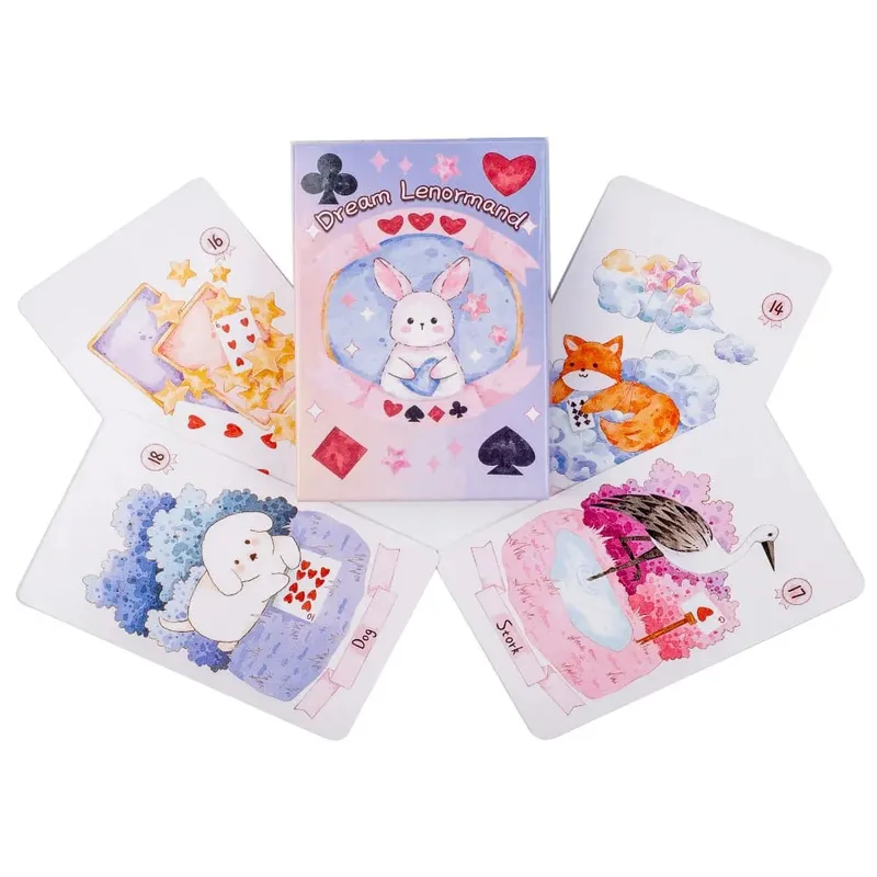 Rana 42Pcs Psychic Dream Lenormand Tarot Deck Wizard Oracle Cards Prophecy Deck 8.9*5.7cm for Divination And Oracle Reading — image 2