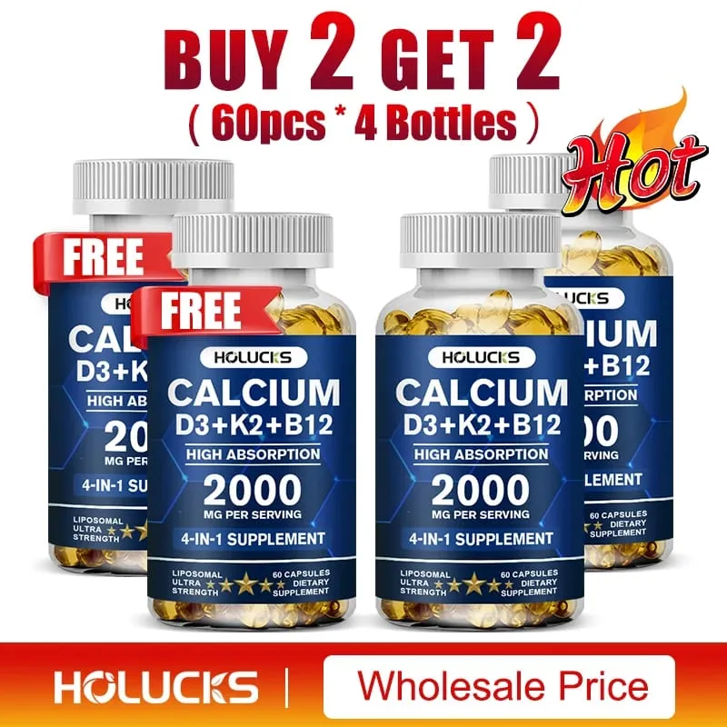 Calcium Supplements with Vitamin D3 K2 Support Bone Muscle TeethHealth Replenish Joints Calcium Absorption — image 10