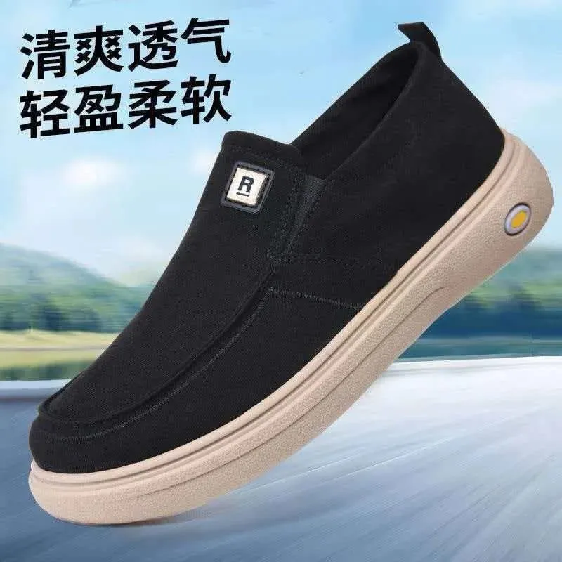 Breathable Men's Casual Shoes Spring Summer Dad Sneakers Low Cut Comfortable Wearable for Middle-Aged And Elderly Padded Footbed — image 3
