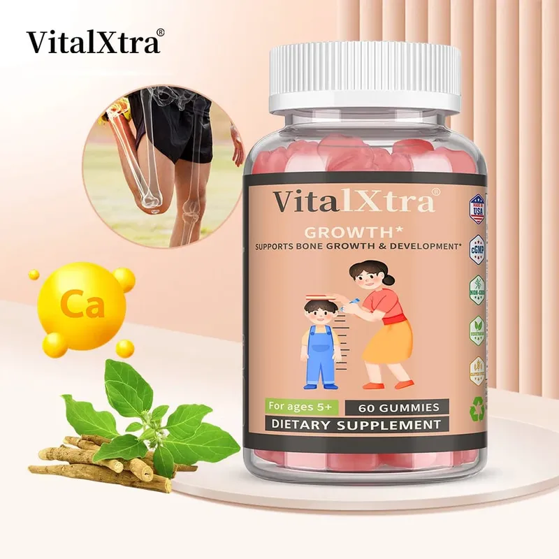 Children's Height Growth Gummies - Adolescent Height Growth Supplements - Containing Calcium Vitamin D K Ashwaganda — image 1