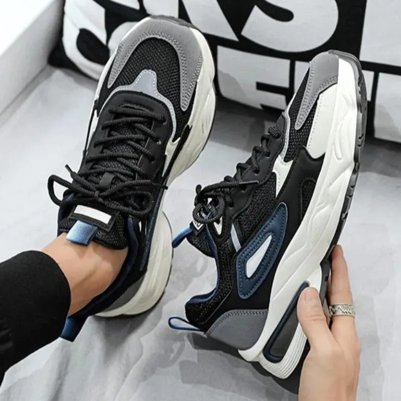 Low-Top Casual Shoes for Men Slip-Resistant Wear-Resistant Comfortable Mesh Breathable Chunky Retro Sneakers — image 5