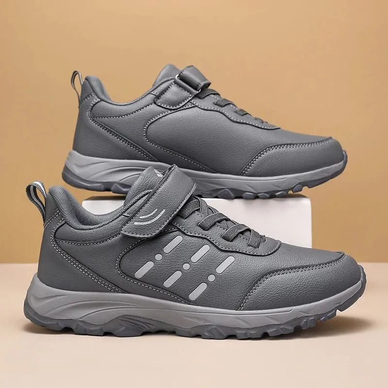 Men's Sneakers Waterproof Comfortable Durable Walking Shoes Classic Solid Color Outdoor Camping Casual Shoes Chunky Sneakers — image 3