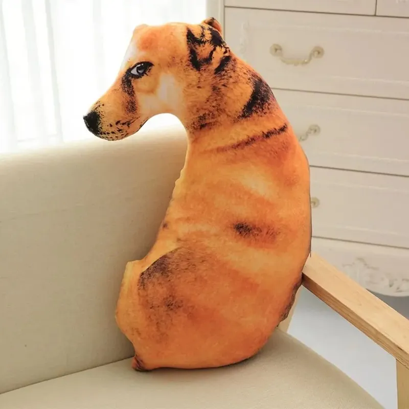 Cute 3D Lifelike Animal Throw Pillow Plush Creative Dog Pillow Soft Cushion Office — image 3