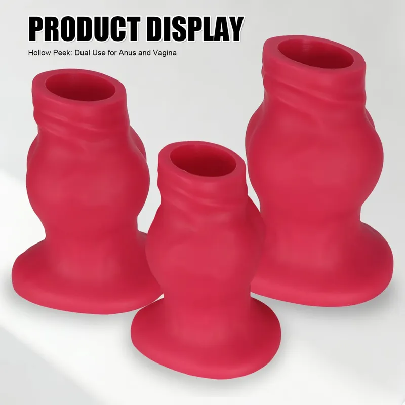 Hollow Huge Anal Butt Plug Adult Sex Toys Suction Cup Big Butt Plug For Male gay Big Anal Butt Plug Dilator Training Dialation — image 4