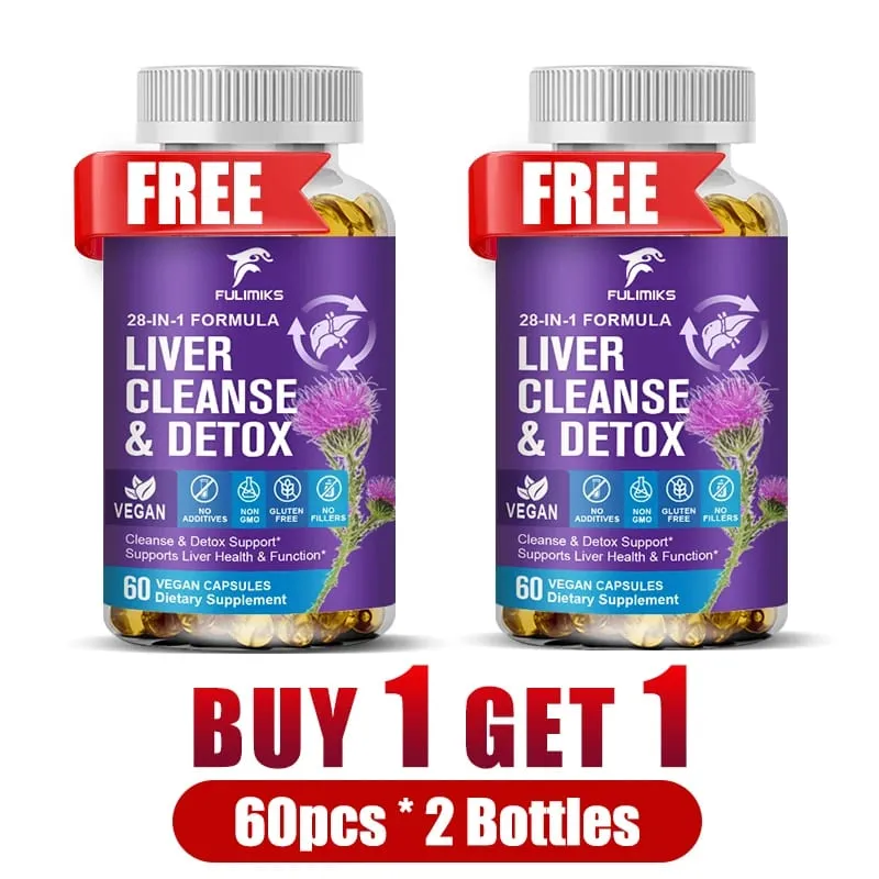 Liver Cleanse & Detox Capsules with Milk Thistle & Dandelion for Toxin Removal & Liver Regeneration Digestion Kidney Health — image 7