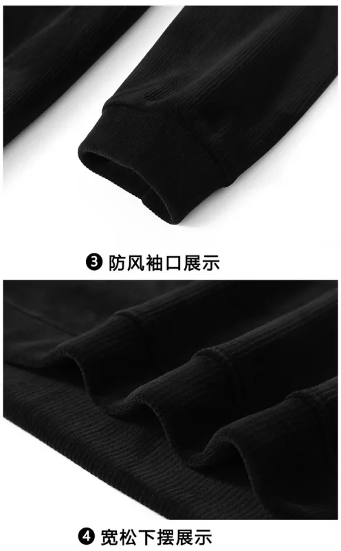 Extra Big Size Men's Sweatshirt Half Zip Pullover Corduroy Fleece Plus Large 6xl 7xl 8xl 9xl 10xl Autumn Winter Warm Casual Top — image 13