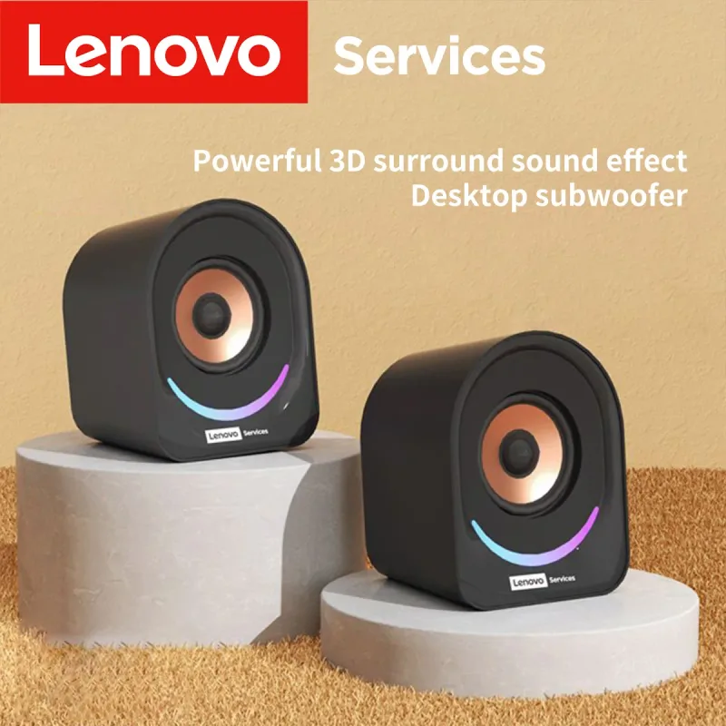 Lenovo Desktop Speakers Portable Small Speakers Computer Speakers Desktop Laptop Home Wired Mini Speakers Small Desktop Multimedia Laptop Speakers — image 4
