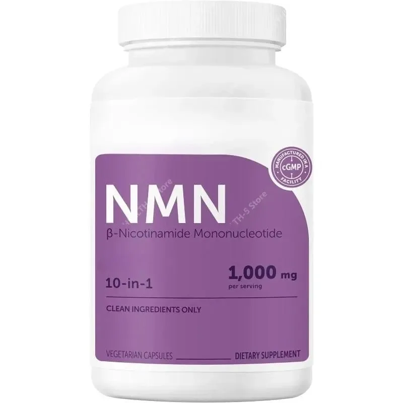 NMN Complex 1000mg Per Serving 10-in-1 NAD+ Precursor with Resveratrol CoQ10 120 Vegetarian Capsules Daily Support