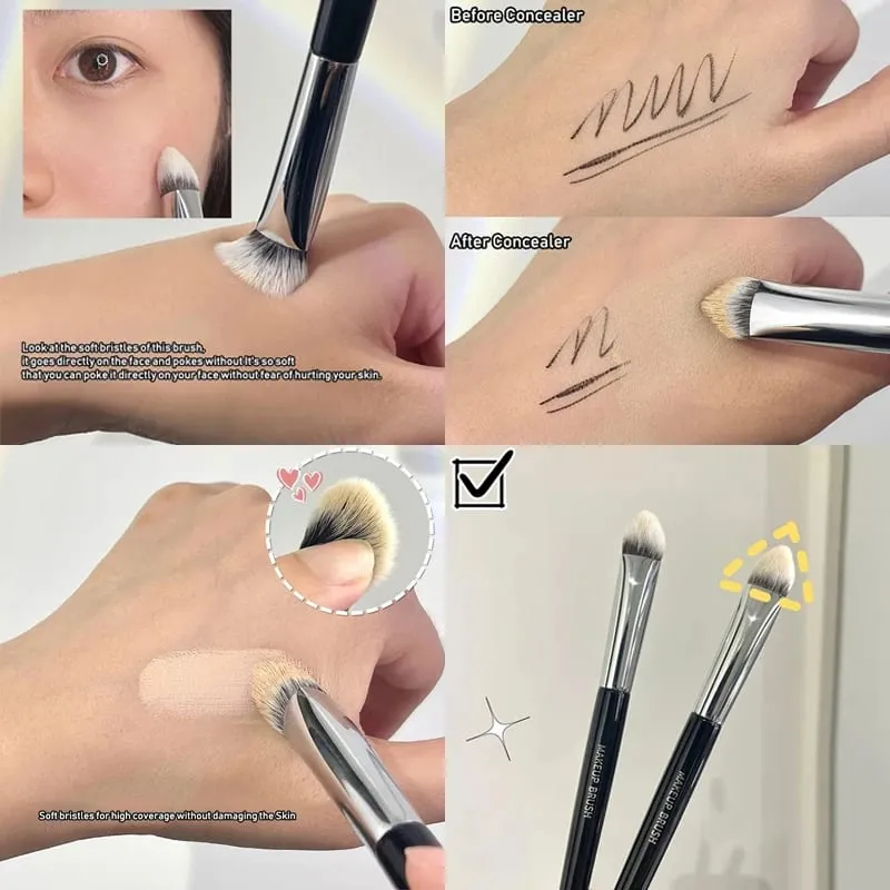 Concealer Makeup Brush Triangle Beveled Precision Soft Smudge Brushes Cover Acne Dark Circles Multi-Function Detail Makeup Tools — image 3