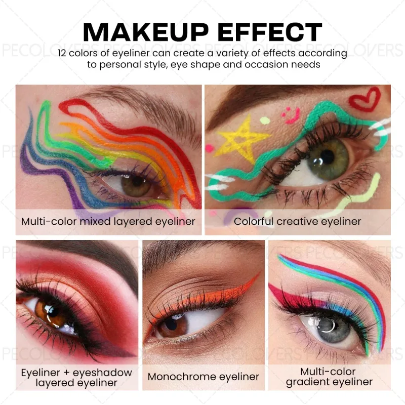 1 Pc Smooth Glide Liquid Eyeliner Pen - Waterproof Long-lasting Ultra-Fine Tip Water Eye Liner Pen Precision Slide Smudge-Proof — image 7